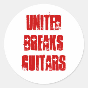 Sticker Rond Guitares United Breaks