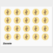 Sticker Rond Guitariste. (Feuille)