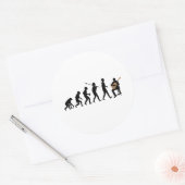Sticker Rond Guitariste classique (Enveloppe)