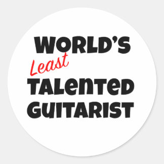Sticker Rond Guitariste le moins talentueux du monde