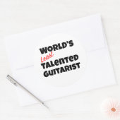 Sticker Rond Guitariste le moins talentueux du monde (Enveloppe)