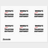Sticker Rond Guitariste le moins talentueux du monde (Feuille)