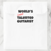 Sticker Rond Guitariste le moins talentueux du monde (Sac)