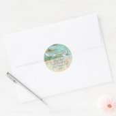 Sticker Rond Gull Bird Nature Dessin Adresse de retour (Enveloppe)