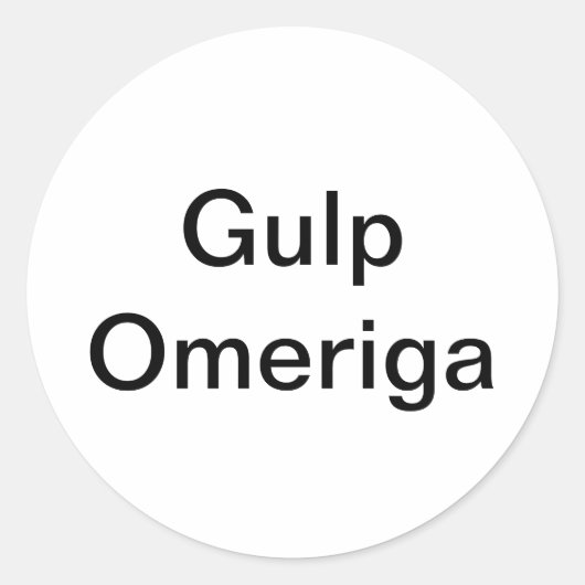 Sticker Rond Gulp Omeriga Comic Splash-Art Hankamer Artjunkhaus (Devant)