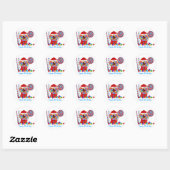Sticker Rond Gumball Machine Candy Lollipop (Feuille)