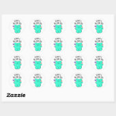 Sticker Rond Gummy A Big Bear Hug Funny Candy Pun (Feuille)