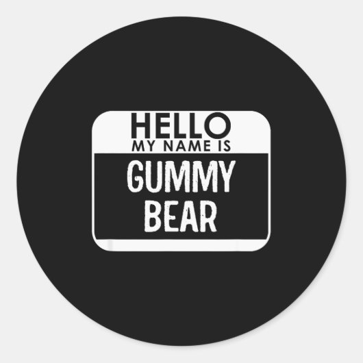Sticker Rond Gummy Bear Costume Funny Easy Last Minute Hallowee (Devant)