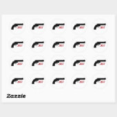 STICKER ROND **GUN .357** (Feuille)