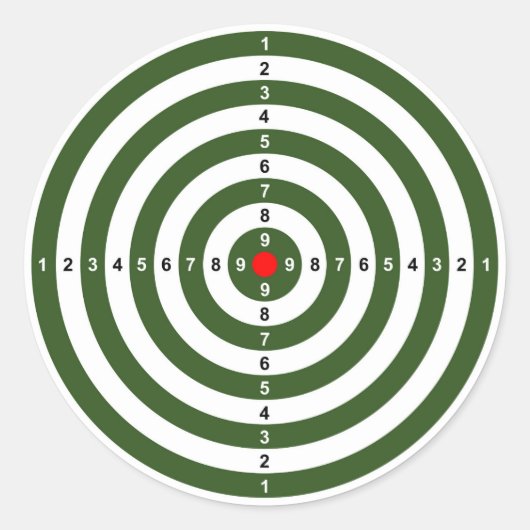 Sticker Rond gun shooting range bul (Devant)