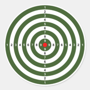 Sticker Rond gun shooting range bul