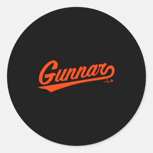 Sticker Rond Gunnar Henderson Baltimore Text Baltimore Baseball (Devant)
