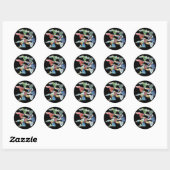 Sticker Rond Guppies (Feuille)