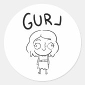 Sticker Rond Gurl (Devant)