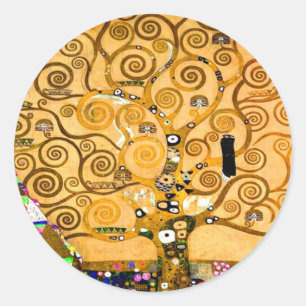 Sticker Rond Gustav Klimt Arbre de vie