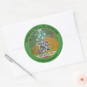 Sticker Rond Gustav Klimt - Jardin des fleurs Code QR (Enveloppe)