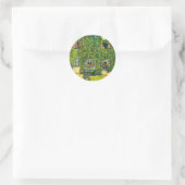 Sticker Rond Gustav Klimt La Maison de Guardaboschi (Sac)