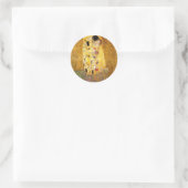 Sticker Rond Gustav Klimt La Peinture Classique Du Kiss (Sac)