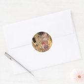Sticker Rond Gustav Klimt ~ Le baiser (Enveloppe)