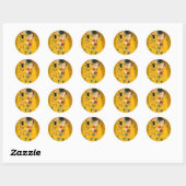 Sticker Rond Gustav Klimt Le Baiser (Feuille)