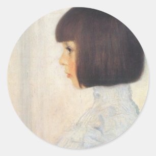 Sticker Rond Gustav Klimt Portrait d'Helene Klimt