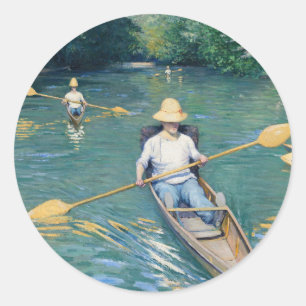 Sticker Rond Gustave Caillebotte - Esquisse sur l'Yerres