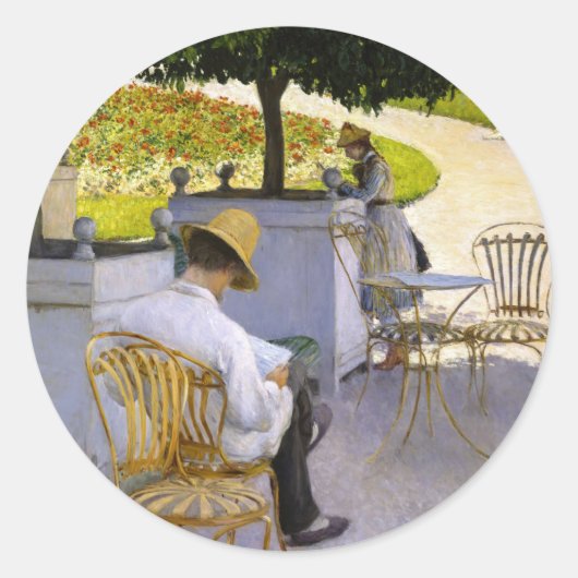Sticker Rond Gustave Caillebotte - L'Oranger (Devant)