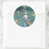 Sticker Rond Gustave Caillebotte - Skiffs on the Yerres (Sac)