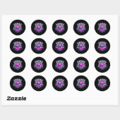 Sticker Rond Gutter Gals Nom d'équipe de bowling drôle pour fem (Feuille)
