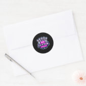 Sticker Rond Gutter Gals Nom d'équipe de bowling drôle pour fem (Enveloppe)