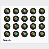 Sticker Rond Guyana (Feuille)