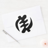 Sticker Rond Gye Nyame | God is Supreme Adinkra (Enveloppe)