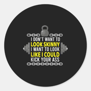 Sticker Rond Gym &amp ; Entraînement - Je Ne Veux Pas Avoir L'A