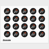 Sticker Rond Gym Day Skull Weightlifting Gym Motivation And Fit (Feuille)