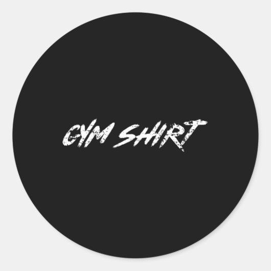 Sticker Rond Gym Funny Weightlifting Bodybuilding Workout Power (Devant)