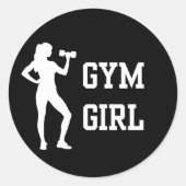 Sticker Rond Gym girl (Devant)
