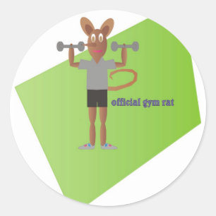 Sticker Rond Gym Rat