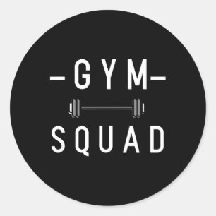 Sticker Rond Gym Squad Bodybuilding Citation Motivationnelle Gy