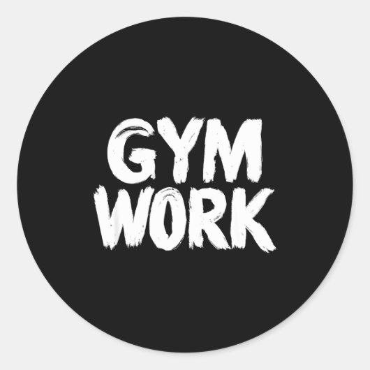 Sticker Rond Gym Work Bodybuilding Fitness Workout  (Devant)