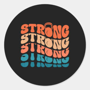 Sticker Rond Gymnase Amusant Fitness Bodybuilding Sports Weig