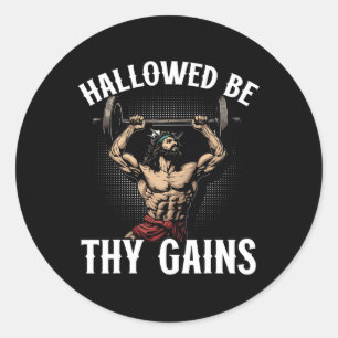 Sticker Rond Gymnase Amusant Soins Physique Fitness Gym Et Jes