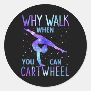 Sticker Rond Gymnaste de roue