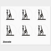 Sticker Rond Gymnastique (Feuille)