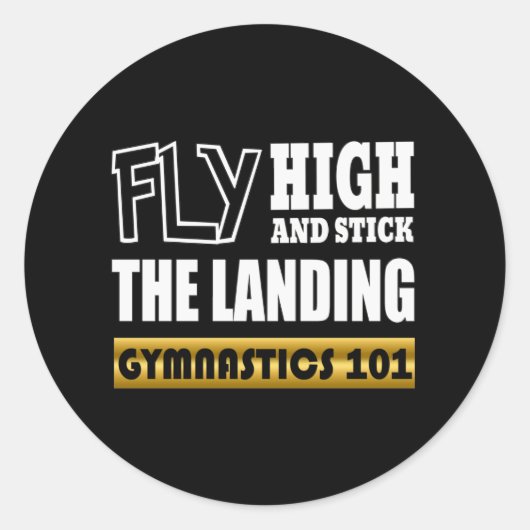 Sticker Rond Gymnastique 101 Fly High - Bar Gymnaste (Devant)