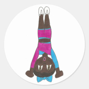 Sticker Rond Gymnastique acrobatique Acro Danse Tumbling Gymnas
