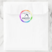 Sticker Rond Gymnastique Balayage de l'équilibre d'anniversaire (Sac)