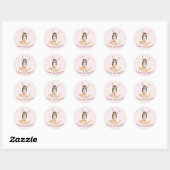 Sticker Rond Gymnastique Brunette (Feuille)