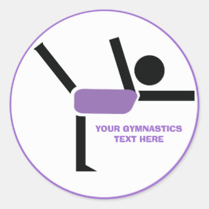 Sticker Rond Gymnastique cadeaux, gymnastique artiste sur mesur