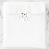 Sticker Rond Gymnastique pastel anniversaire (Sac)