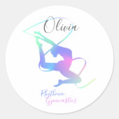 Sticker Rond Gymnastique rythmique avec ruban (Devant)